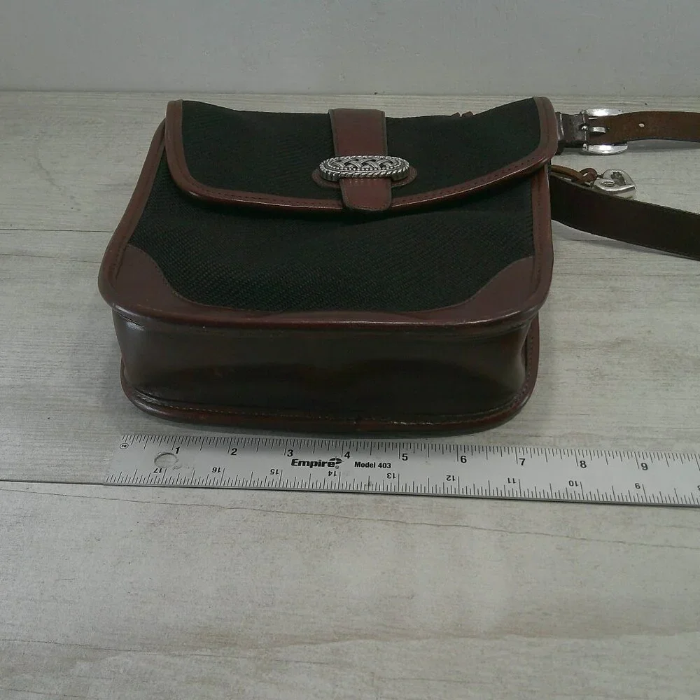 Brighton Vintage Leather Western Equestrian Style crossbody Saddle Bag Y2K